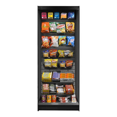 All State Manufacturing Clark Stainless Steel Micro Market Stand With 24-Piece Display Kit