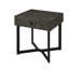 Chloe 24 po Table de bout carrée en chêne foncé / espresso avec tiroir de rangement
