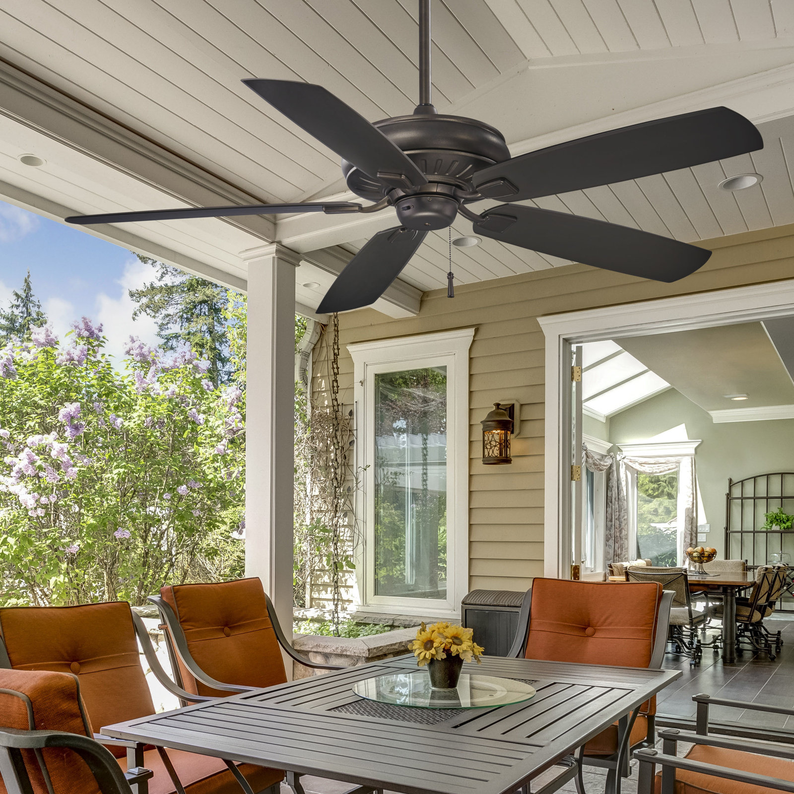 Sunseeker 60" Outdoor Ceiling Fan, Smoked Iron