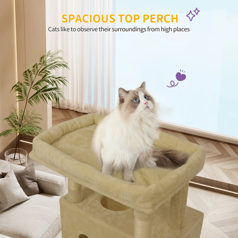 Arbre à chat Batholo, H 82,6 po x l 43,3 po x P 29,5 po, Beige