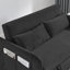 Canapé-lit moderne convertible de 55 po avec 2 poches pour accoudoirs amovibles, canapé-lit en velours avec lit escamotable, 2 coussins et dossier réglable pour le salon, accoudoirs à motif quadrillé-1463168339