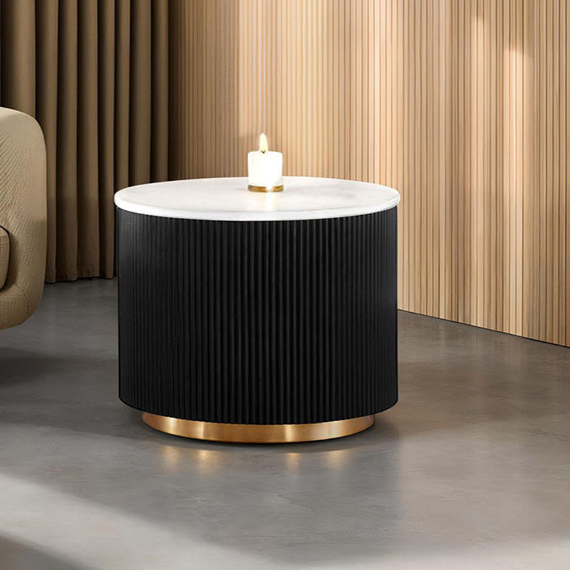 Ensemble de table contemporaine 3 pièces 1 x table de cocktail ovale 2 x table de bout ronde