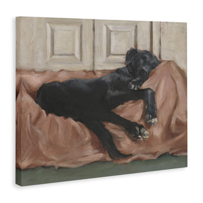 Lab Dozing Off Canvas Wall Art, design by Ethan Harper