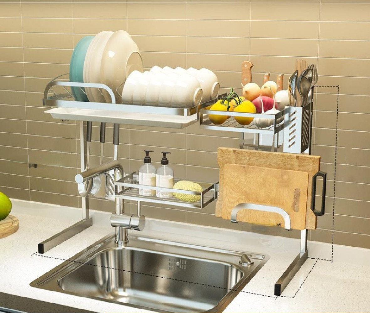 Stainless Steel Over The Sink Dish Rack AURSK