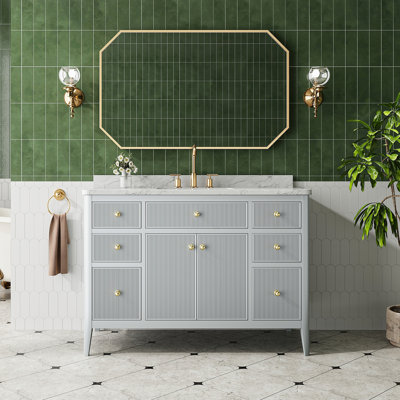 Meuble-lavabo autoportant à simple cuve