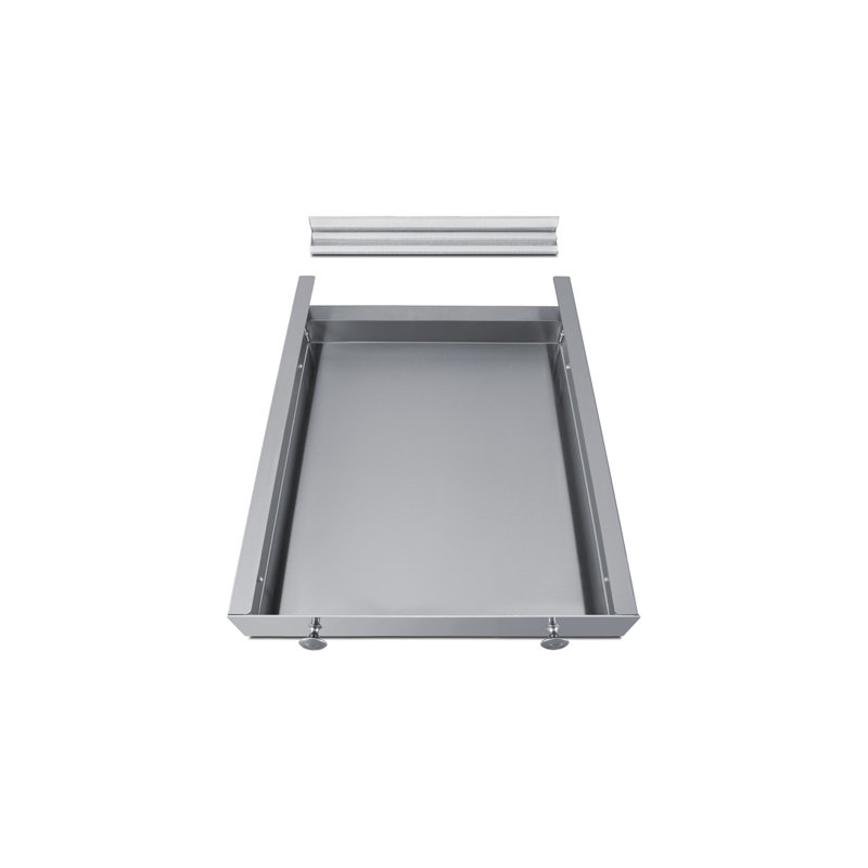 Silver Stainless Steel 15'' Slide-Out Storage Drawer