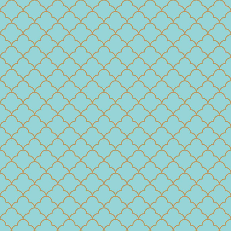 Rouleau de papier peint Delauter Morrocan, L 10,5 po x l 24 po, Bleu clair