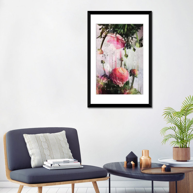 « buttercupss », reproduction d’impression sur toile, H 32 po x l 24 po x P 1 po, Papier d'art encadré noir, Blanc