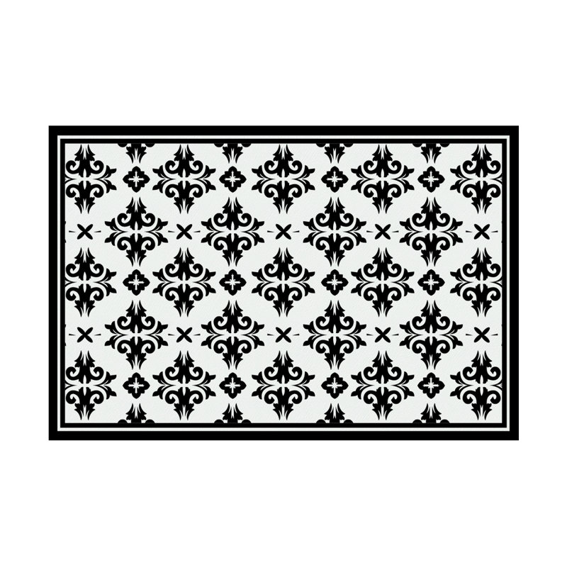 Davanti Vinyl Floor Mat - Alhambra Gardens Collection, Rectangle 2' x 3'