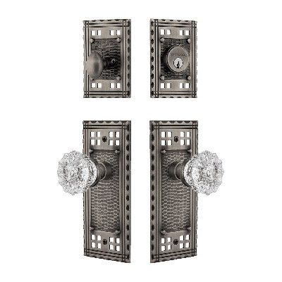 Nostalgic Warehouse Craftsman Entry Set with Crystal Knob