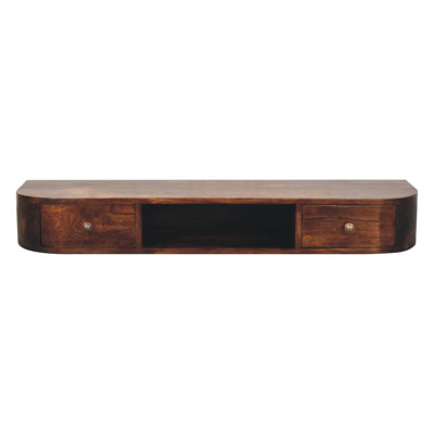 Wood Lunar 2-Drawer Floating Console