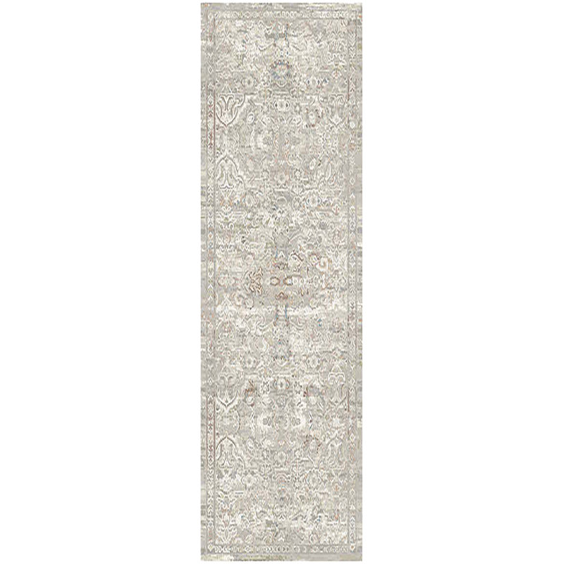 Hileman 13704-190 Crème / gris, Tapis de couloir 2 pi 2 po x 7 pi