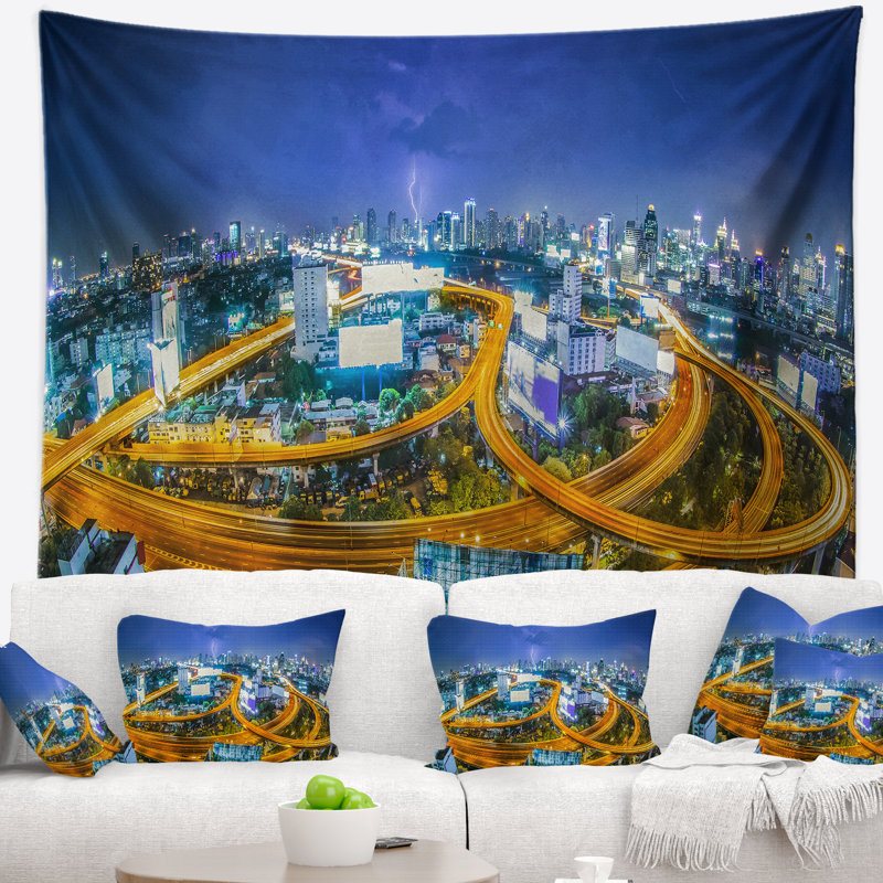 Photographie bangkok city tapisserie Cityscape, H 50 po x l 60 po