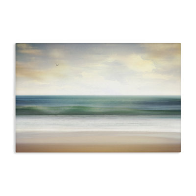 Art mural sur toile Lone Seagull Over Beach par Susan Arnot