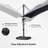 Bennit 156" Rectangular Tilt Adjustable Curved Cantilever Umbrella with Base-951507927