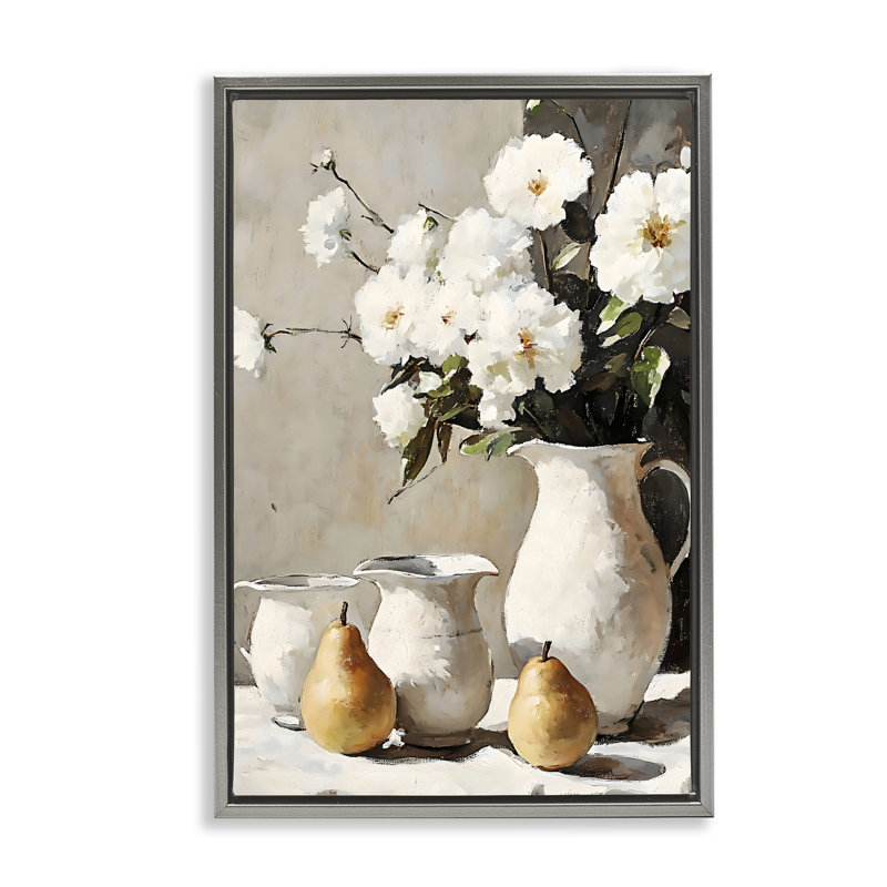 Cadre flottant Peaceful Table, par Creative Studio, H 25 po x l 17 po, Cadre flottant gris lustré