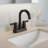 Modern Double Handle High-Arc Centerset Bathroom Faucet(Set of 2)-128613804