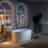 59" x 30" Freestanding Air Soaking Acrylic Bathtub with 208 Jets, 7 Colors LED Lights, Chromatherapy-50525642