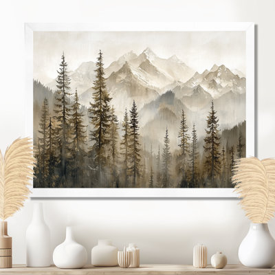 «Timber and Peaks Mountain Simplicity In Winter III», art sur toile