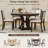 5-Piece Retro Functional Dining Table Set Extendable Round Table And 4 Upholstered Chairs For Dining Room And Living Room-120311077