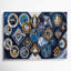 «Space Moon Landing Mission Patchs», art mural sur toile grise-1931840119