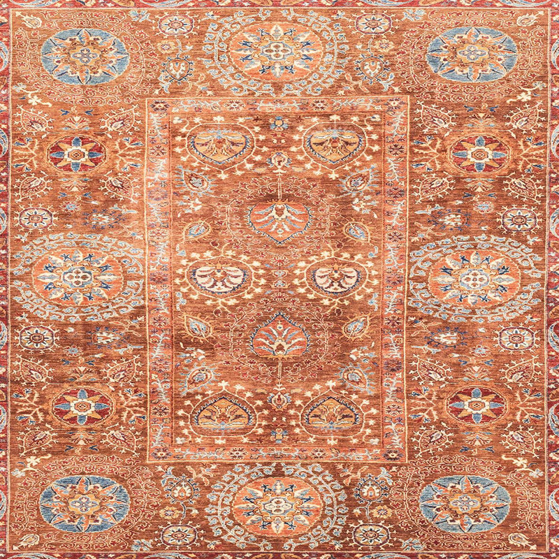 Abstract Indoor Rug, Square 6'
