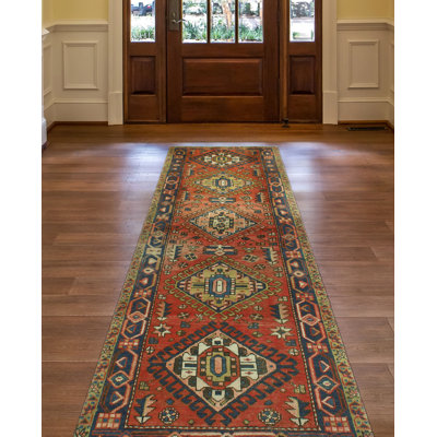 One-of-a-Kind 2'11 X 10'4 New Age Runner Wool Area Rug in