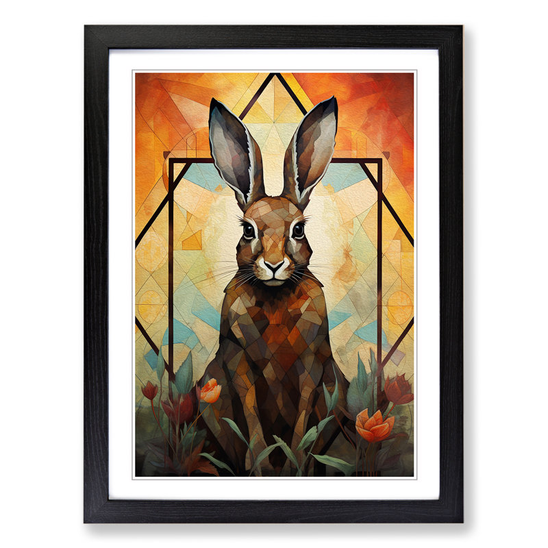 Hare Geometric No.3 - Framed Print