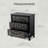 Levera Farmhouse 3-Drawer Dresser, Distressed Chest Nightstand-1002586226