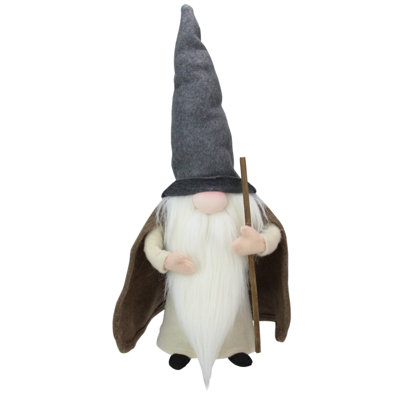 Standing Big Nose Gnome Holding a Stick