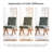 Turfed Linen Upholstered Dining Chair Armless Parsons Side Chair With Solid Wood Legs-109248747