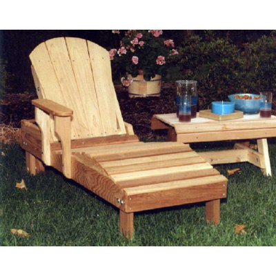 Outdoor Cedar Wood Chaise Lounge