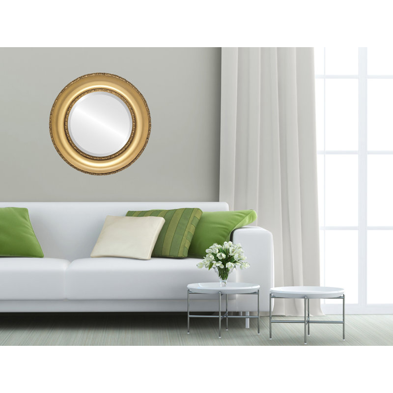 Schillinger Round Mirror, 23" H x 23" W, Desert Gold