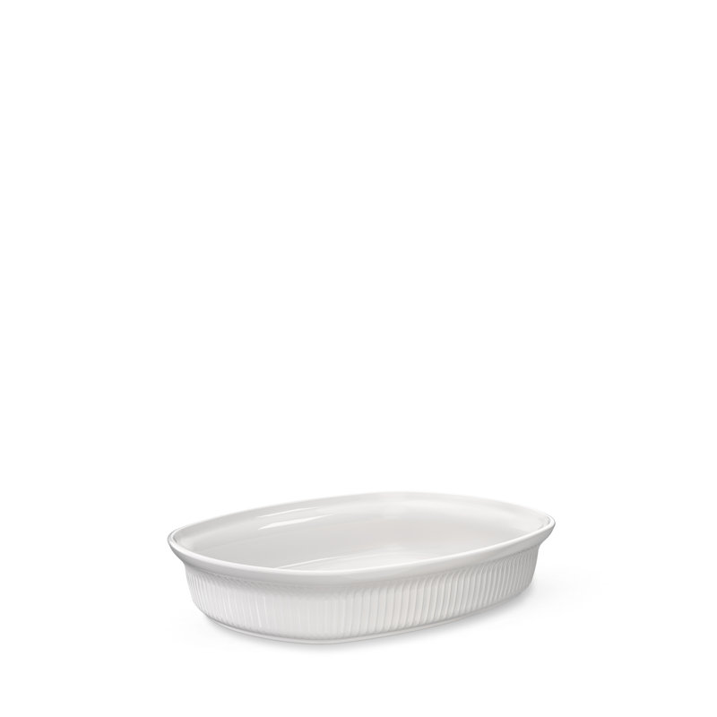 Ceramic / Porcelain Platter, 3" H x 12.6" W x 11.6" D