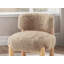 Chaise d'appoint minimaliste champignon avec revêtement en fourrure moelleuse pour les espaces de vie modernes.-671122183