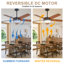 Ventilateur de plafond moderne 52 "avec lumières et télécommande, ventilateur de plafond noir avec pales réversibles-870112315-870112314