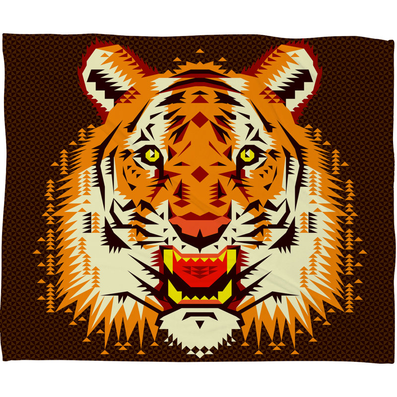 Jeté tiger Chobopop Geometric, H 40 po x l 30 po