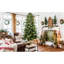 Arbre de Noël 7,5 pi en PVC vert + PE avec 450 lumières UL blanc chaud - 2856 pointes, branches articulées, aiguilles réalistes, support en métal robuste, assemblage facile-1038448827