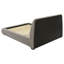 Grand lit plateforme tapissier Taupe