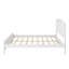 Base de lit plateforme contemporaine avec tête de lit intégrée et système de support à lattes en bois durable-126262595
