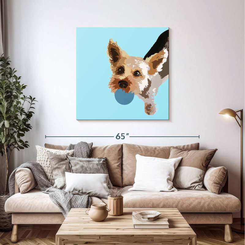Brampt Rex On Light Blue, 39" H x 39" W
