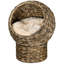 Lit pour animal de compagnie, lit surélevé pour chat avec coussin moelleux et forme de chaise en forme d'œuf, panier pour chat avec support