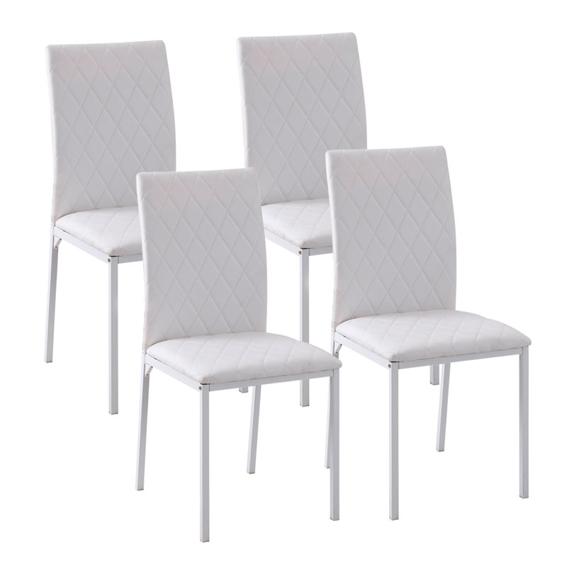 Chaise d'appoint rembourrée Adlea, Blanc