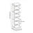 7-Tier 7 Pairs Vertical Shoe Rack, Narrow Shoe Storage Organizer with Hooks-559511119-554111484