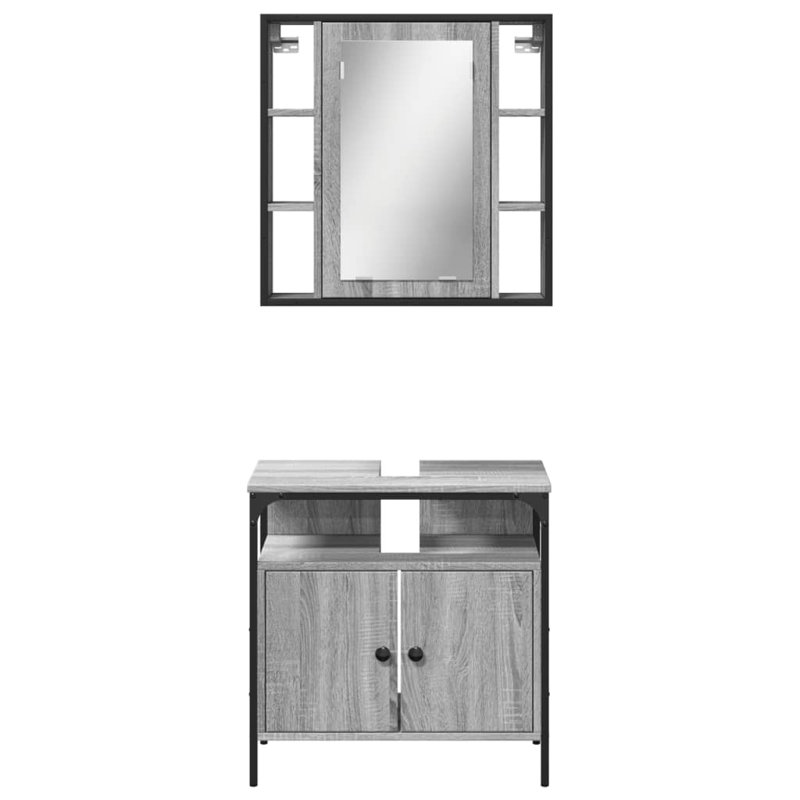 Aayusha Bathroom Furniture Suite, Grey Sonoma