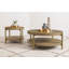 Table d'appoint ronde avec tablette de rangement-2105275641