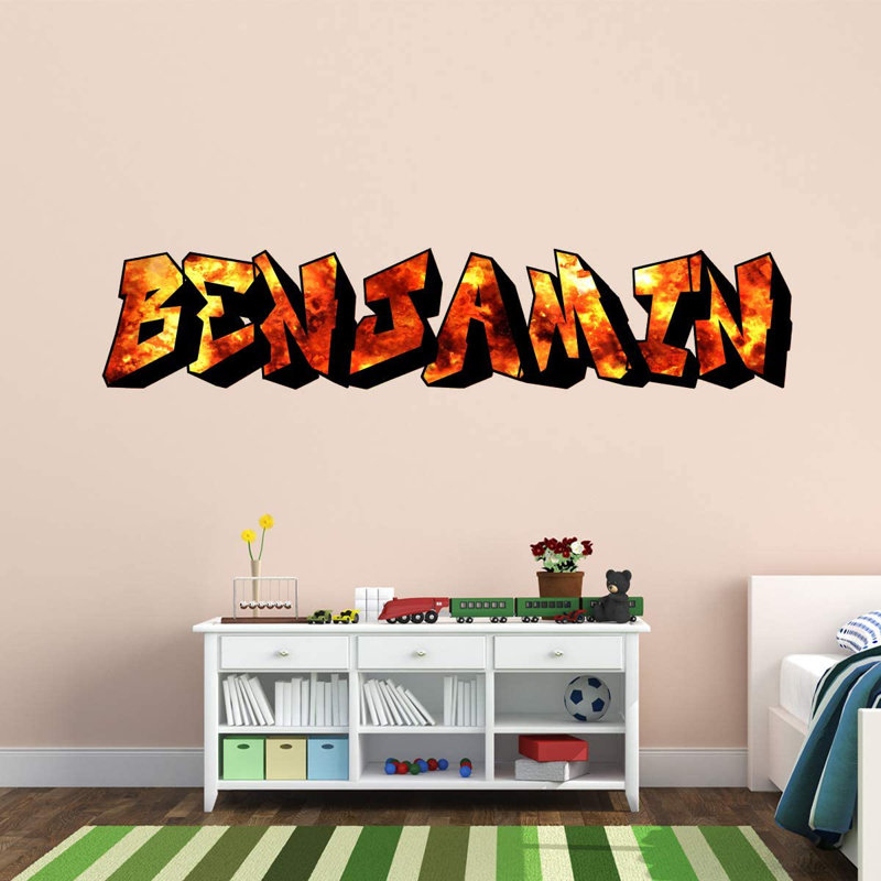 Adhésif décoratif flammes personnalisées, H 8 po x l 30 po