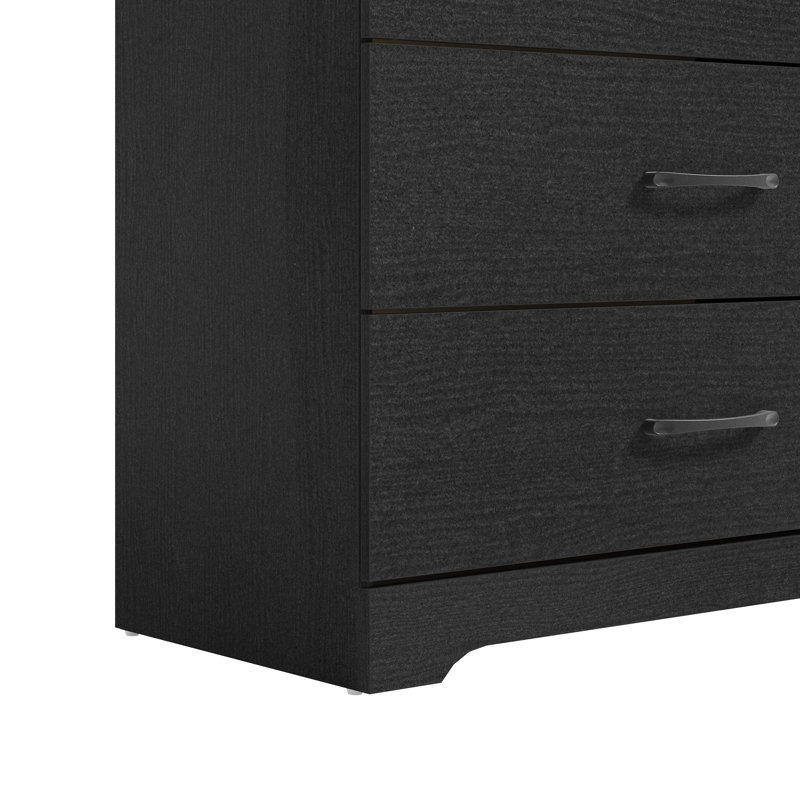 Commode 5 tiroirs Arkia, Chêne noir / robuste