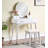 Contemporary Wood Vanity and Stool Set-1817994467