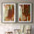 Toile avec cadre gris